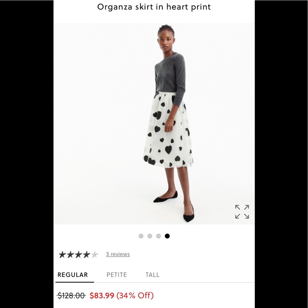 Jcrew heart skirt